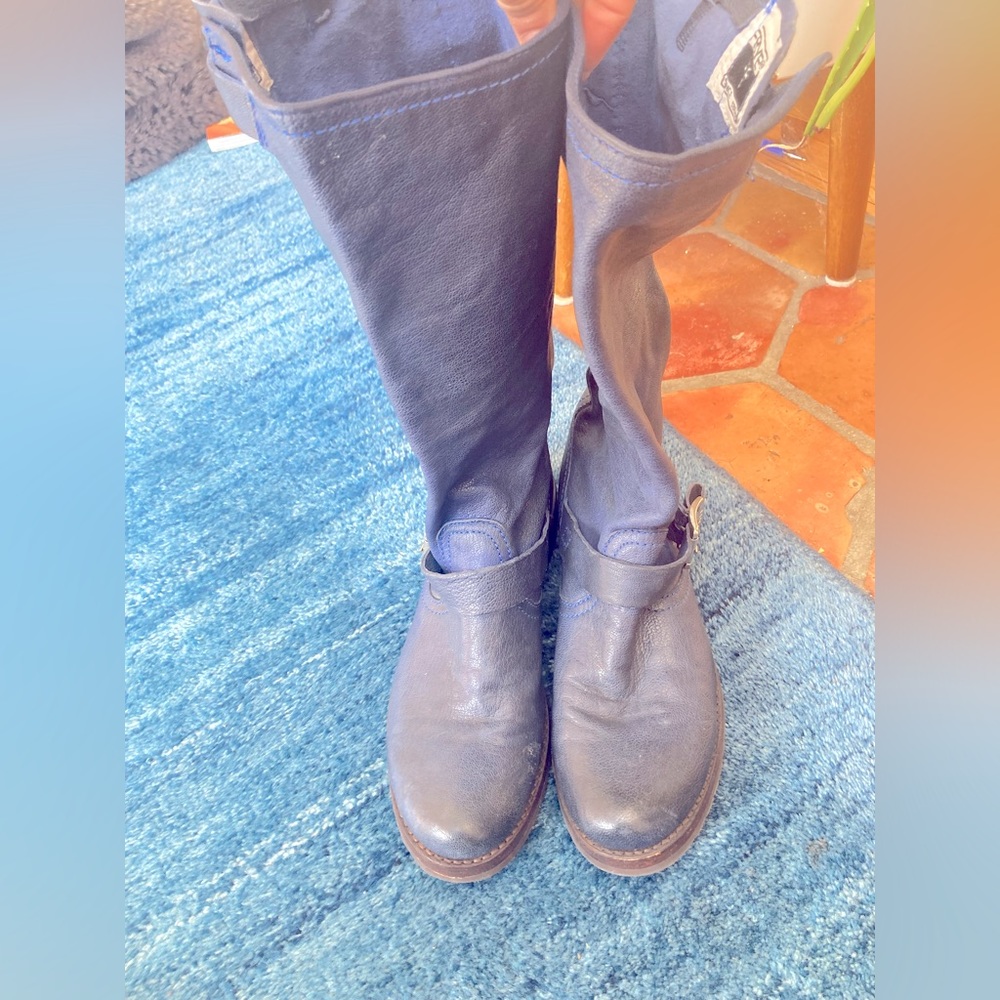 Navy blue Frye boots 8.5